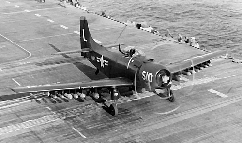AD-4_of_VA-75_USS_Bon_Homme_Richard_(CV-31) off Korea 1952