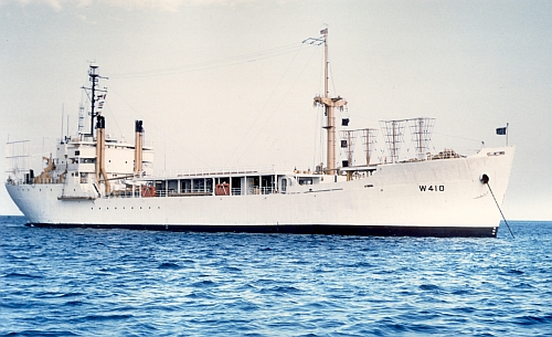 USCG Courier WAGR-410 Off Rhodes, Greece in 1958