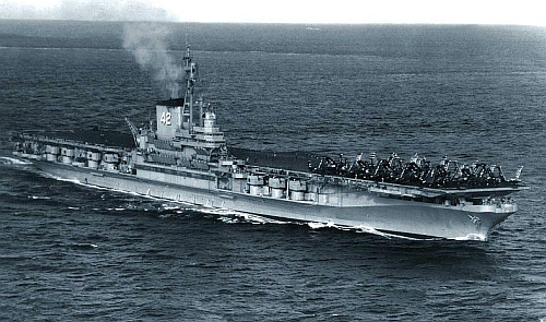 USS Franklin D. Roosevelt (CVB-42) underway circa 1950-51
