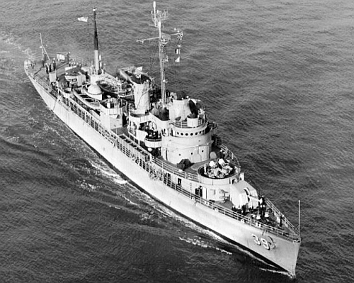 USS Gardiners Bay AVP-39 in San Francisco, 1957