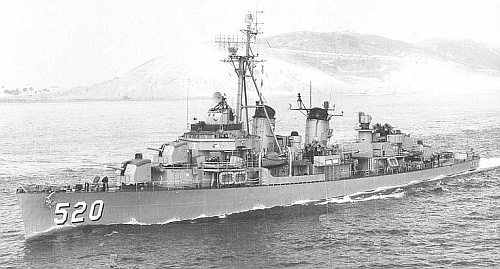 USS Isherwood DD-520 December, 1959, location unknown