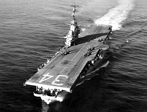 USS Oriskany CVA-34 off Southern California 27 January, 1955