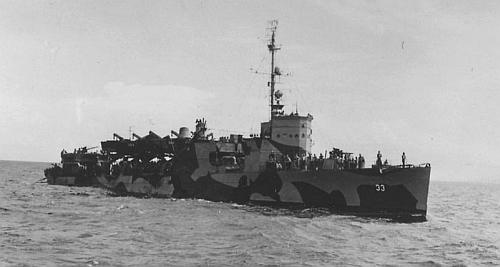 USS George E Badger APD-33 Leyte Gulf, October 1944