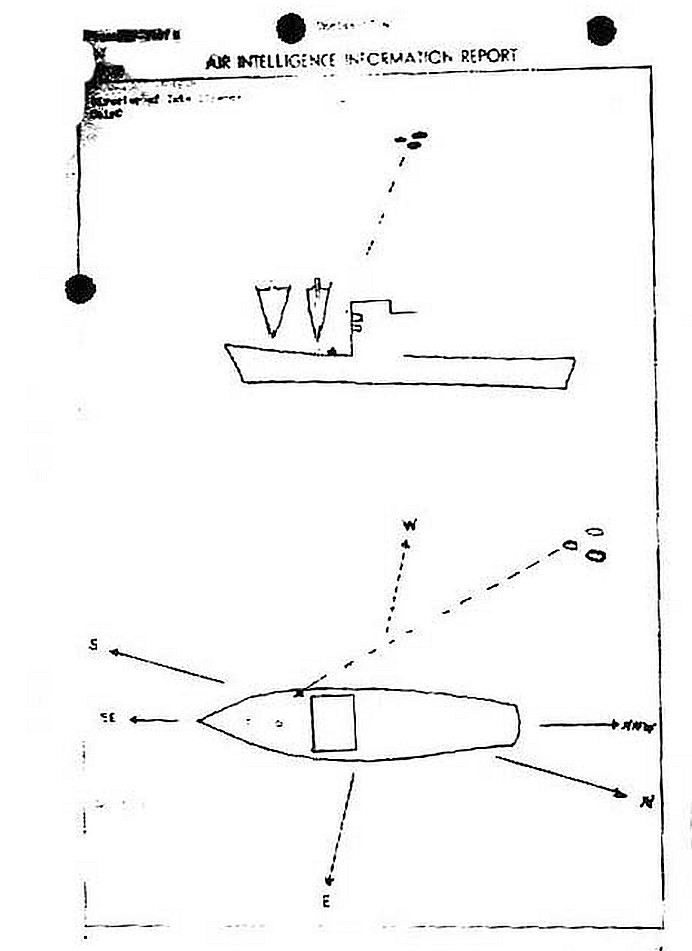 Aug 3, 1952 UFO Sighting Sketch, Puna Island, Ecuador