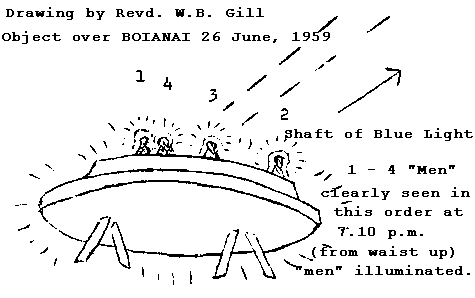 UFO Drawing by Rev W.B.Gill